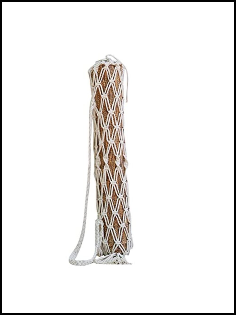 Cotton Macrame Yoga Mat Carrier Bag Lightweight Foldable Handmade